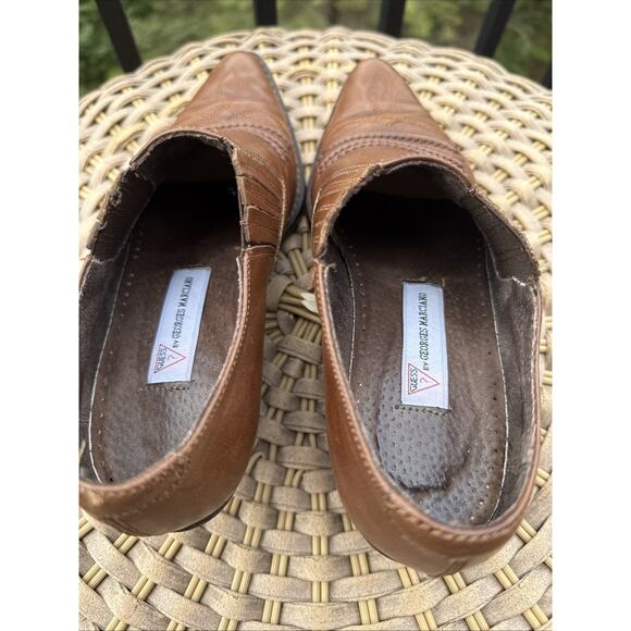 Vintage Guess by Georges Marciano Women’s Size 5.5 Brown Leather Ankle Booties - Picture 6 of 15